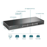 TP-Link JetStream™ 24-Port Gigabit L2+ Managed Switch with 4 10GE SFP+ Slots (TL-SG3428X)