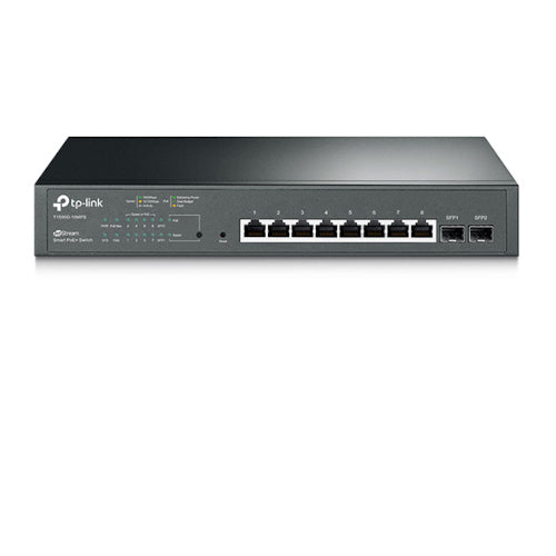 TP-Link JetStream™ 8-Port Gigabit Smart PoE+ Switch with 2 SFP Slots (TL-SG2210P)
