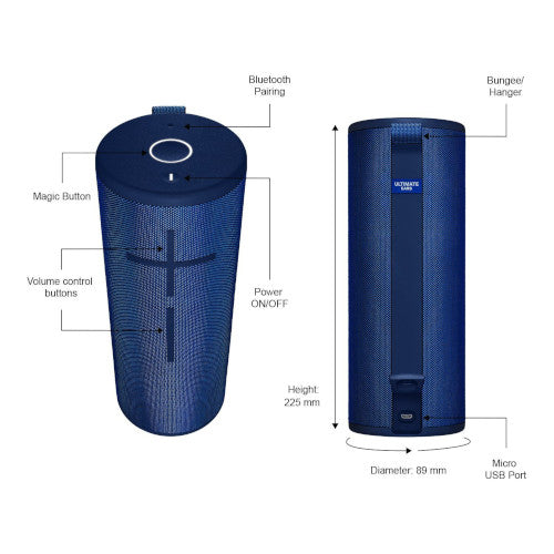 Logitech Ultimate Ears Megaboom 3 Waterproof Portable Wireless Bluetooth Speaker