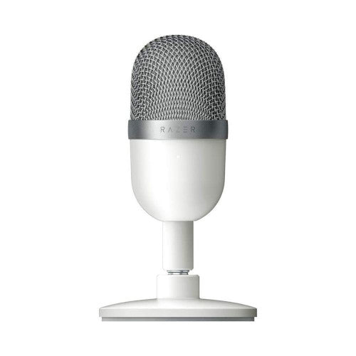 Razer Seiren Mini USB Condenser Microphone: for Streaming and Gaming on PC - Professional Recording Quality - Precise Supercardioid Pickup Pattern - Tilting Stand - Shock Resistant - Mercury White RZ19-03450300-R3M1
