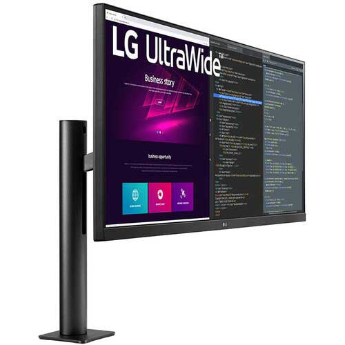 LG 34WN780-B UltraWide Monitor 34" 21:9 QHD (3440 x 1440) IPS Display, HDR10, AMD FreeSync, 3-Side Virtually Borderless Design, Ergo Stand - Black