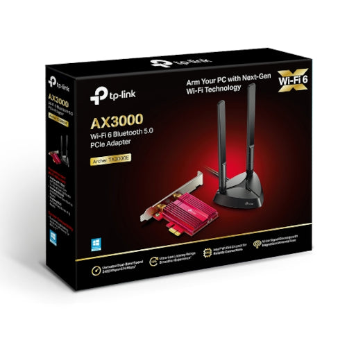 TP-Link AX3000 Wi-Fi 6 Bluetooth 5.0 PCI Express Adapter (Archer TX3000E)