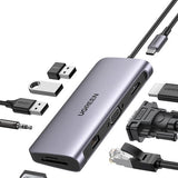 UGREEN USB-C 10-IN-1 MULTIFUNCTIONAL ADAPTER (SPACE GRAY) (CM179/80133)