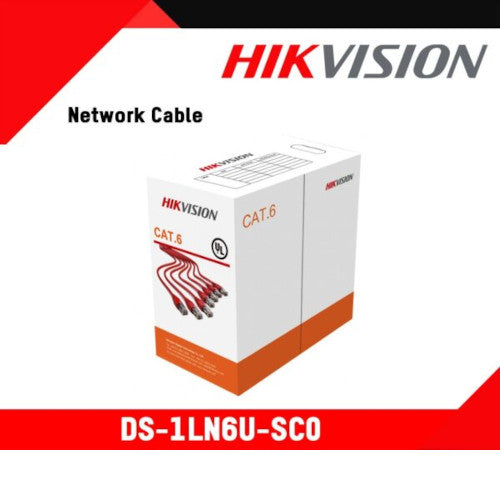 Hikvision 305 m CAT6 UTP Network Cable (Solid Copper, 0.55 mm, Orange) DS-1LN6U-SC0