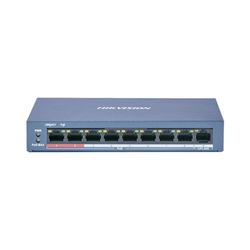 Hikvision 8 Port Fast Ethernet Unmanaged POE Switch DS-3E0109P-E/M(B)