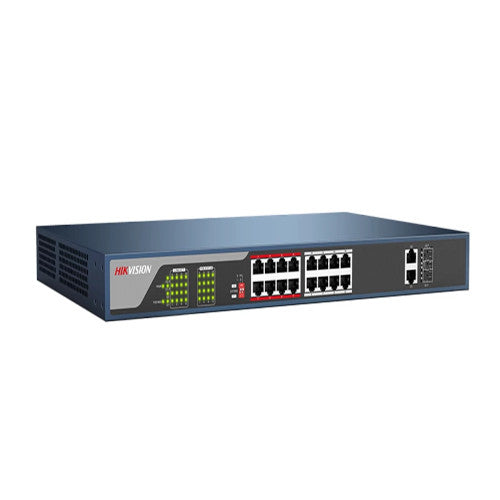 Hikvision 16 Port Fast Ethernet Unmanaged POE Switch DS-3E0318P-E/M(B)