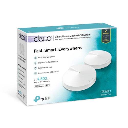 TP-Link AC2200 Smart Home Mesh Wi-Fi System (Tri-Band) Deco M9 Plus(2-Pack)