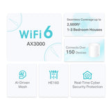 TP-Link AX3000 Whole Home Mesh Wi-Fi 6 System Deco X50 (3-Pack)