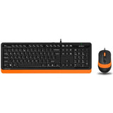 A4Tech Fstyler F1010 Keyboard Mouse Combo USB Orange