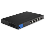 Linksys 4-Port Managed Gigabit PoE+ Switch with 4 10G SFP+ Uplinks 410W TAA Compliant
