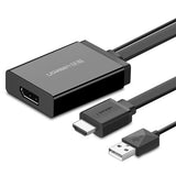 Ugreen unidirectional HDMI adapter (male) - Display Port (female) + USB (for power supply) video adapter 0.5m black (MM107)