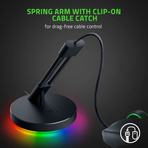 Razer Mouse Bungee V3 Chroma - Mouse Cable Holder with Chroma RGB underglow Lighting - Black - RC21-01520100-R3M1