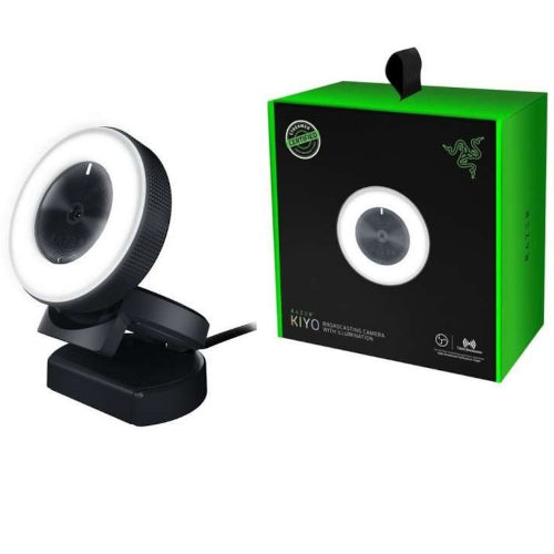 Razer Kiyo 1080p 30 FPS/720 p 60 FPS Streaming Webcam with Adjustable Brightness Ring Light RZ19-02320100-R3M1