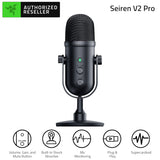 Razer Seiren V2 Pro Professional-Grade USB Microphone: Dynamic Microphone - High Pass Filter - Digital Analogue Limiter - RZ19-04040100-R3M1
