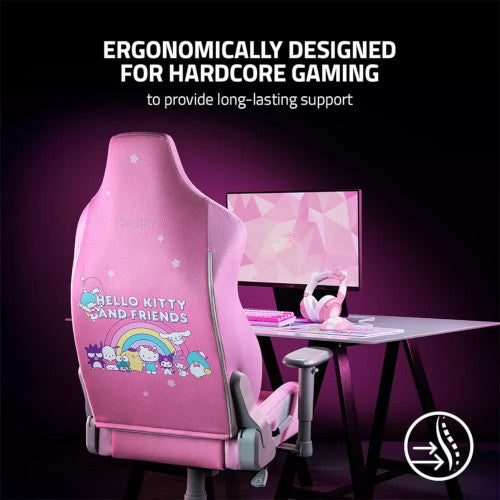 Razer Iskur X Ergonomic Gaming Chair: Designed for Hardcore Gaming Hello Kitty & Friends Edition RZ38-02840200-R3U1