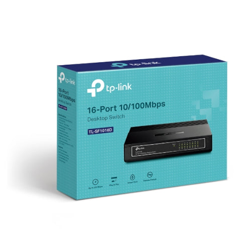 TP-Link 16-Port 10/100 Mbps Desktop Switch  Plastic Case (TL-SF1016D)