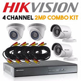 Hikvision  TVI-4CH2D2B-2MP 4 Channel DVR, 2X Dome, 2X Bullet Camera Package (TVI-4CH2D2B-2MP)